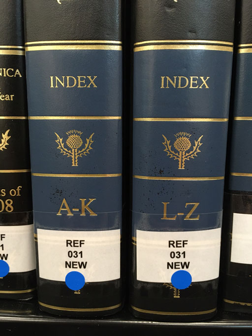 Britannica Index Volumes