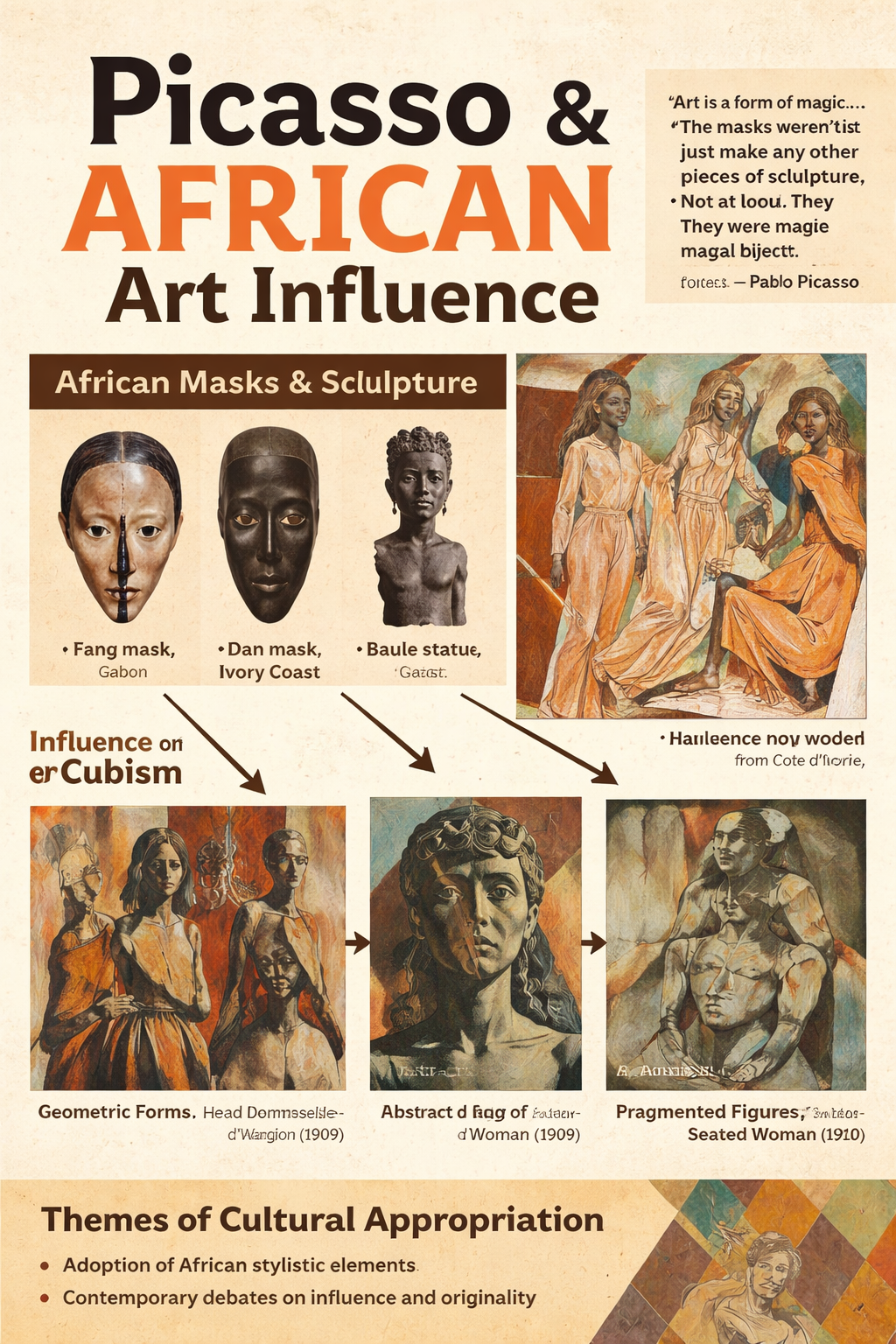 picassos cubism and african art influence portofolio output