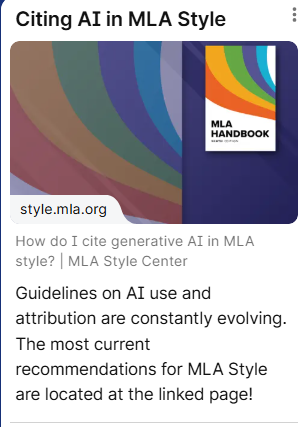 AI Attribution in MLA Style